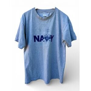 Murina Gray Navy Double Sided Graphic Short Sleeve T-Shirt Large